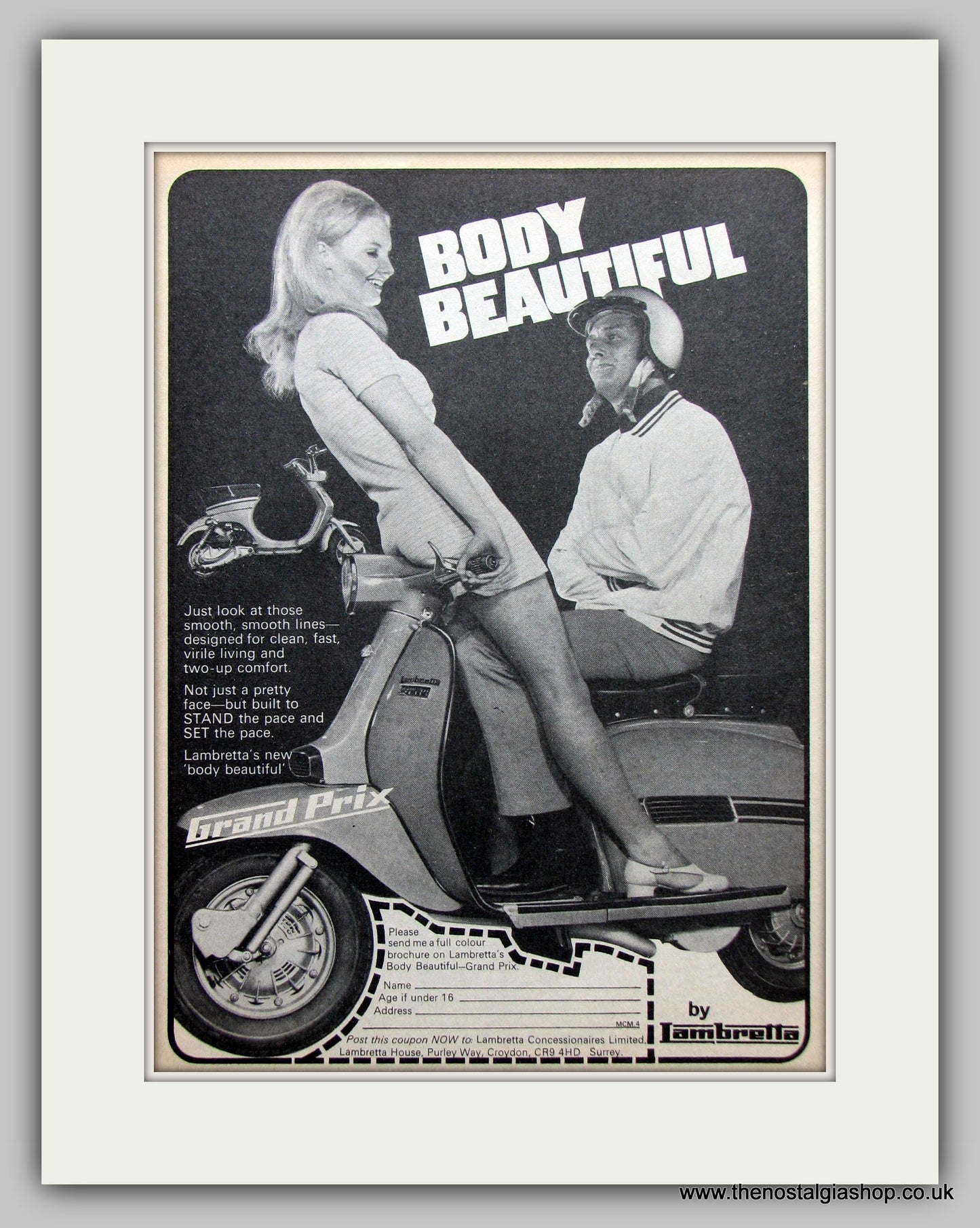 Lambretta Grand Prix Scooter Original Advert 1970 (ref AD6793)