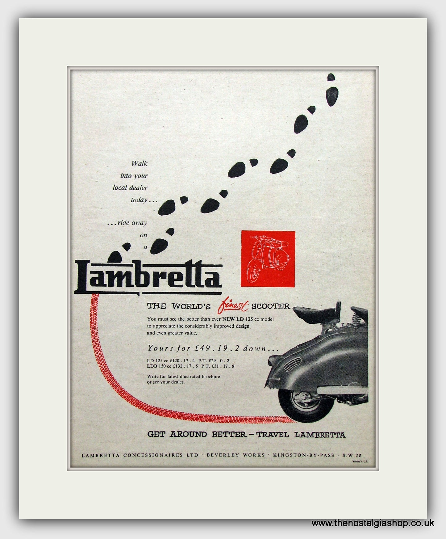 Lambretta LD 125 Scooter Original Advert 1957 (ref AD6798)
