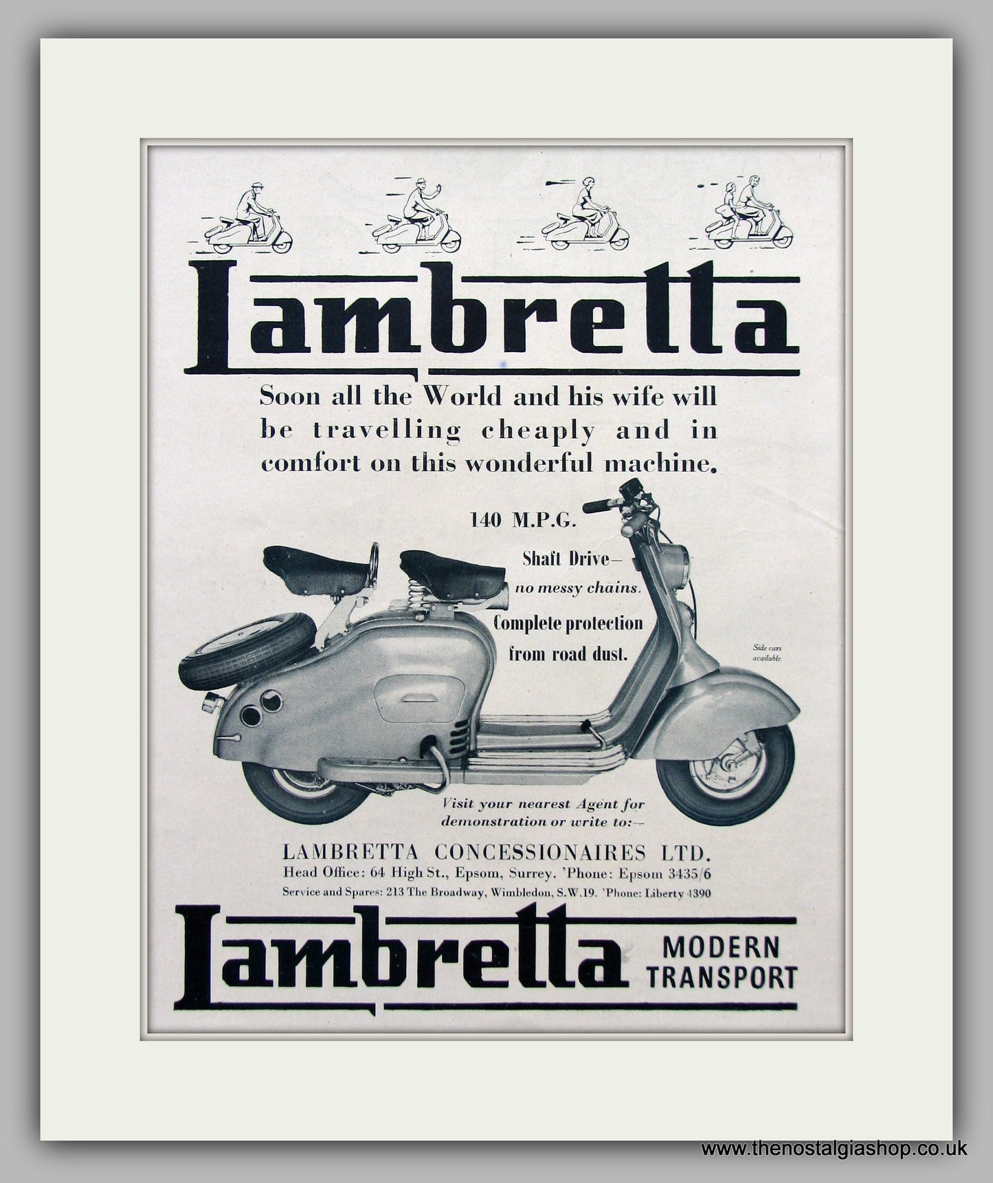 Lambretta Scooter  Original Advert 1952 (ref AD6808)