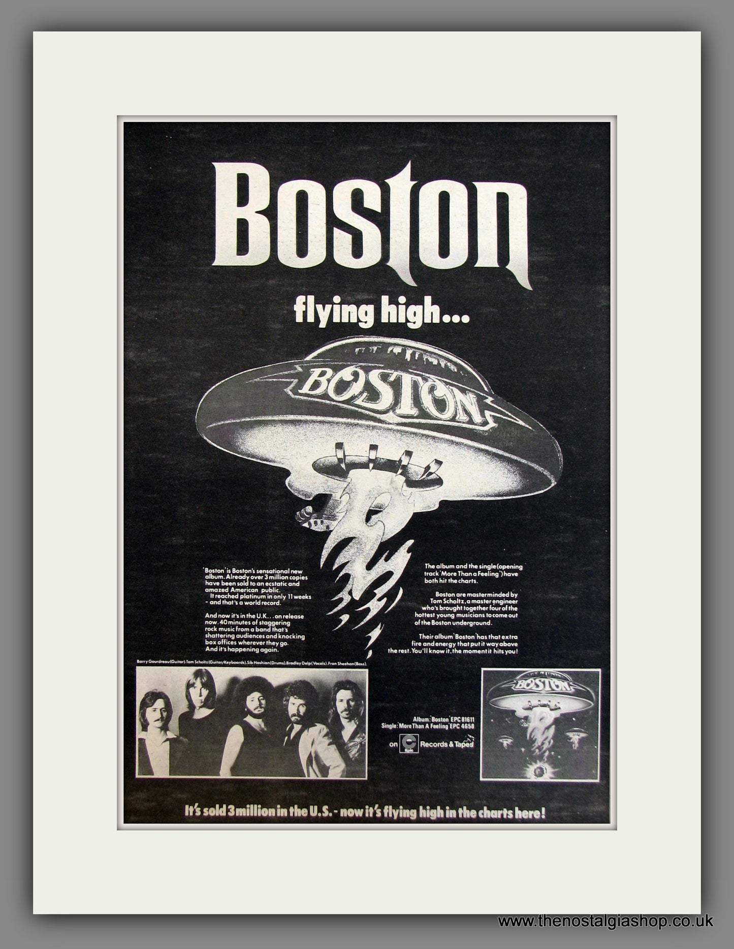 Boston, Boston Album. Original Advert 1977 (ref AD11716)