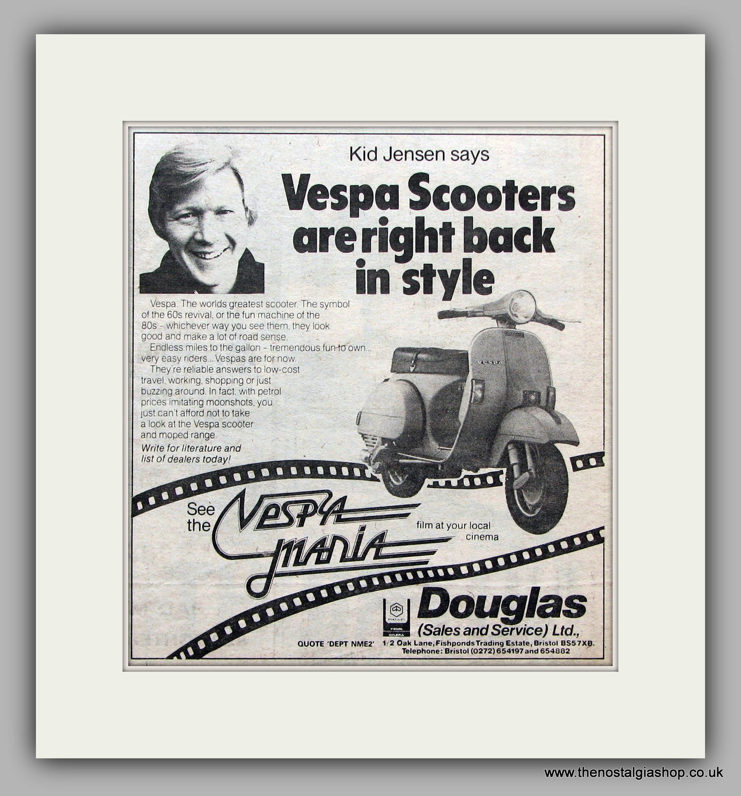 Vespa Scooters Back in Style. 1980 Vintage Advert (ref AD6844)