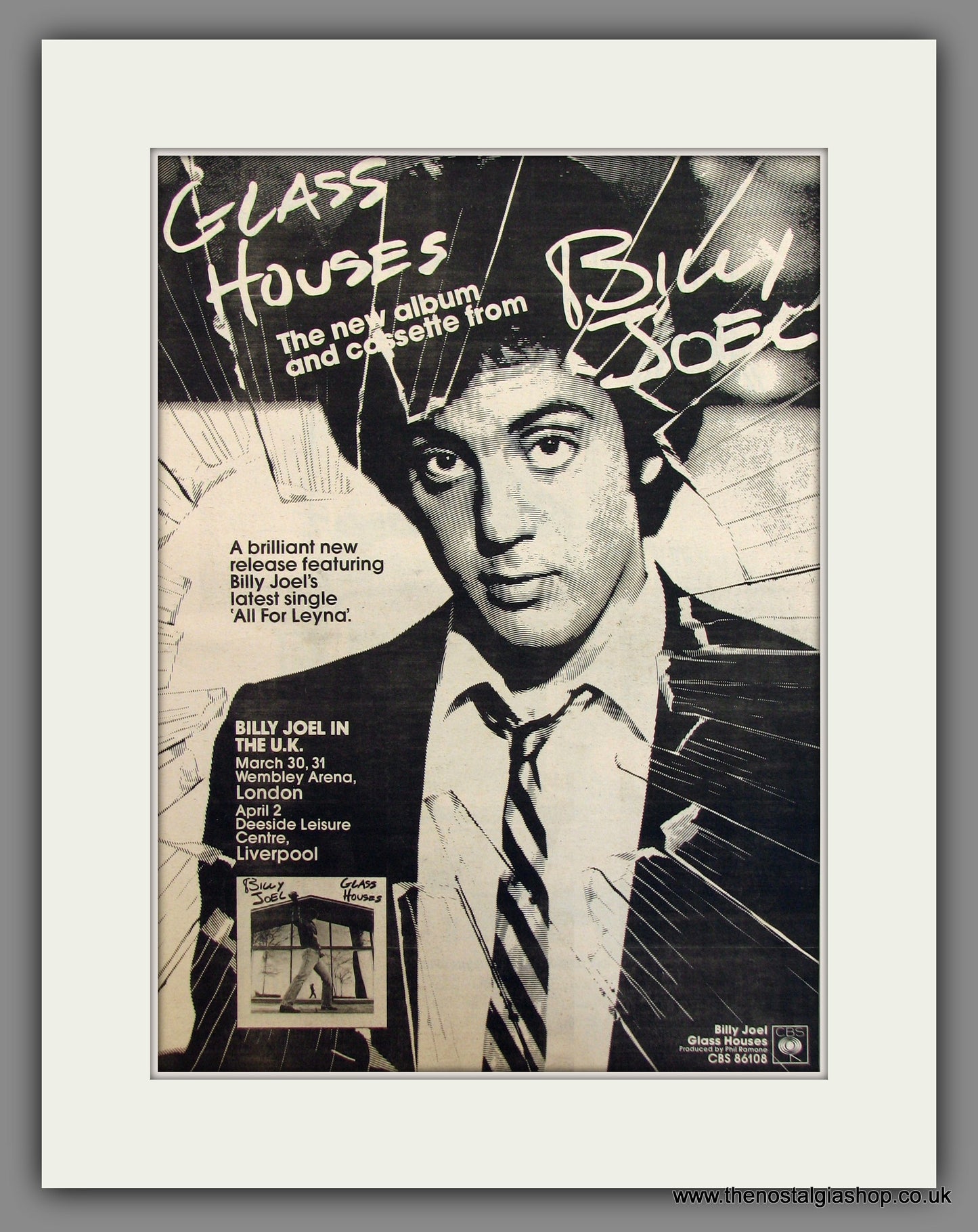 Billy Joel, Glass Houses. Original Advert 1980 (ref AD11718)