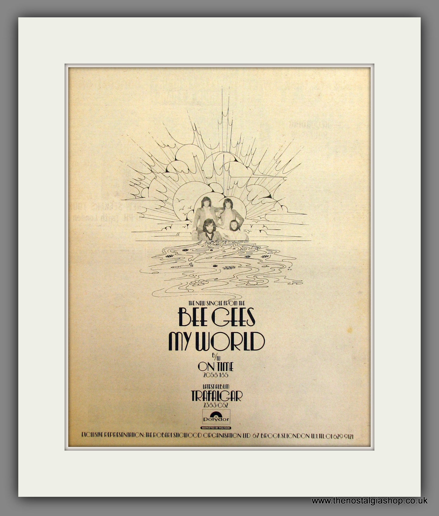 Bee Gees, My World. Original Advert 1972 (ref AD11719)