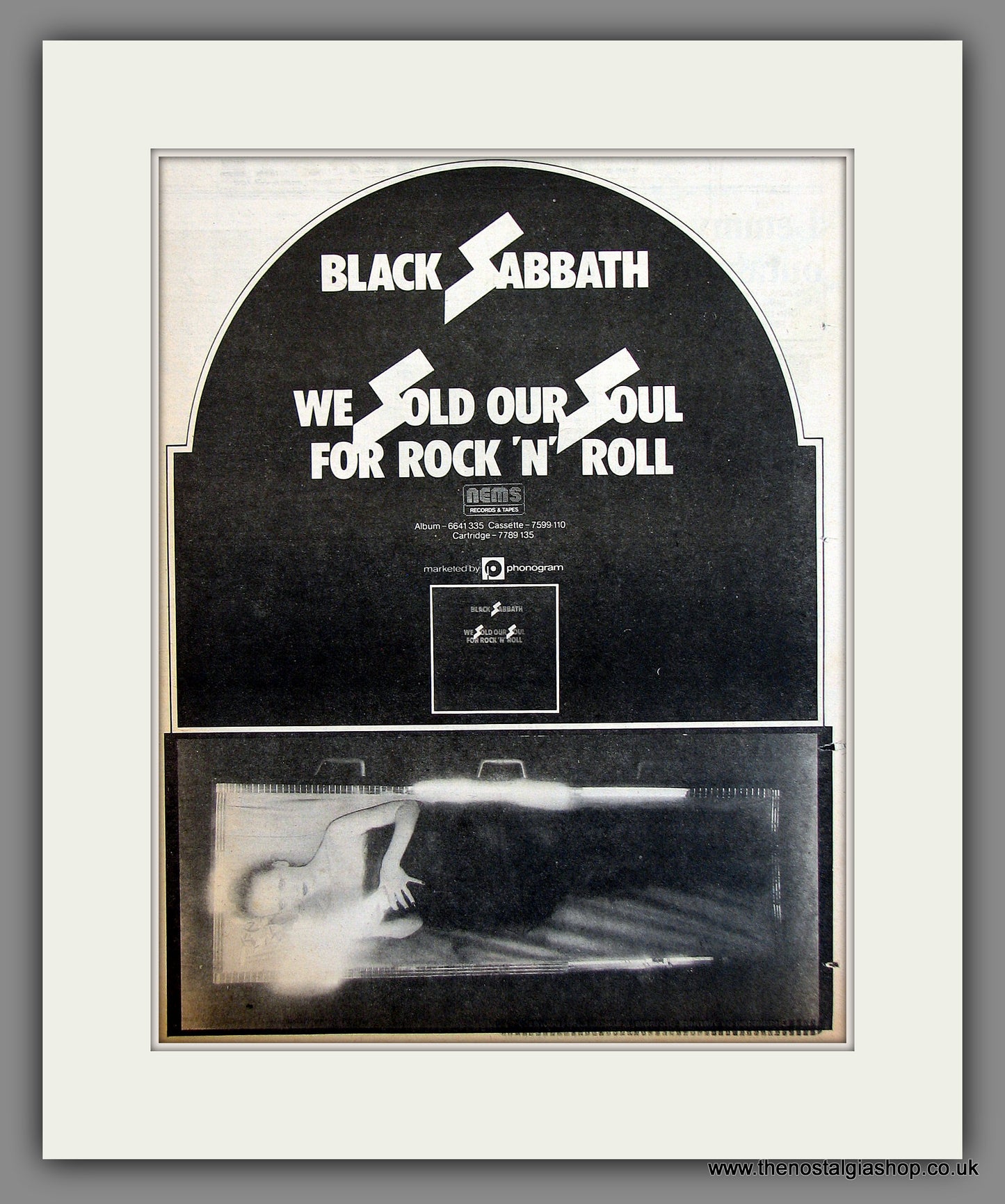 Black Sabbath, We Sold Our Soul For Rock 'N' Roll. Original Advert 1976 (ref AD11734)