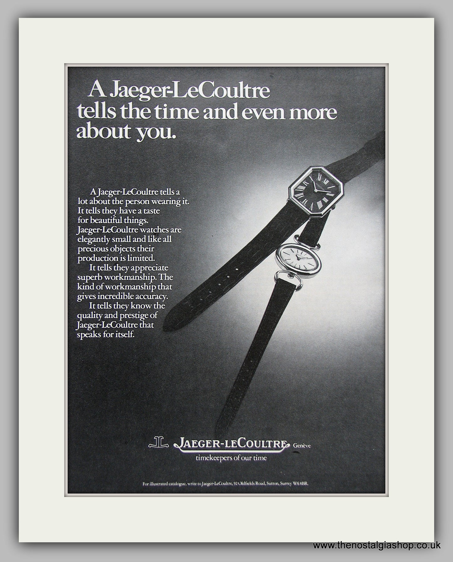 Jaeger-Le-Coultre Watches. Original Advert 1973 (ref AD6864)