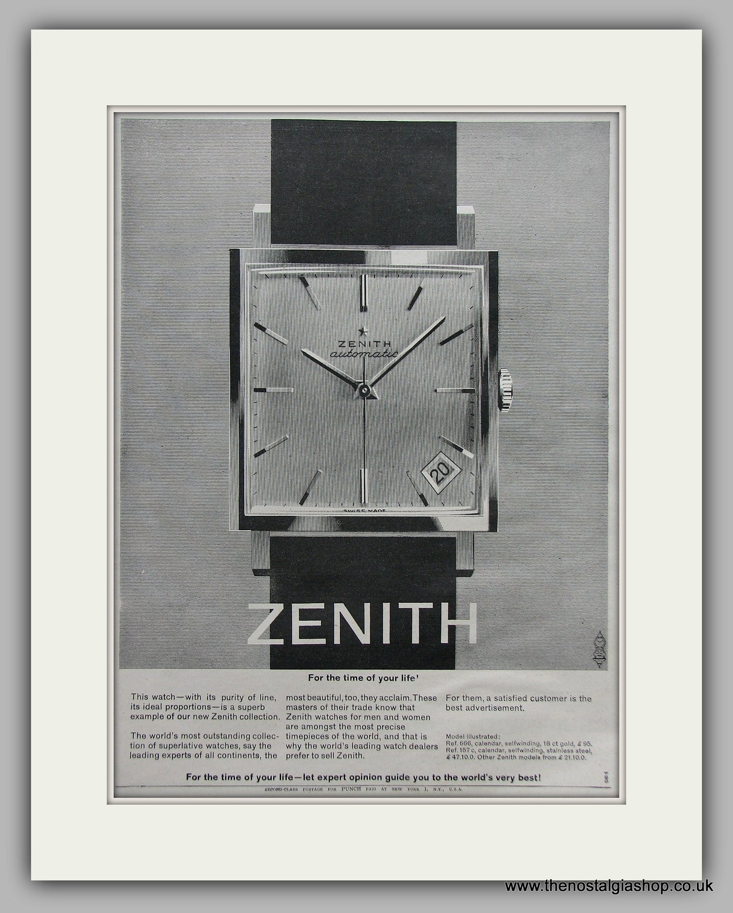 Zenith Watches Original Advert 1964 (ref AD6867)