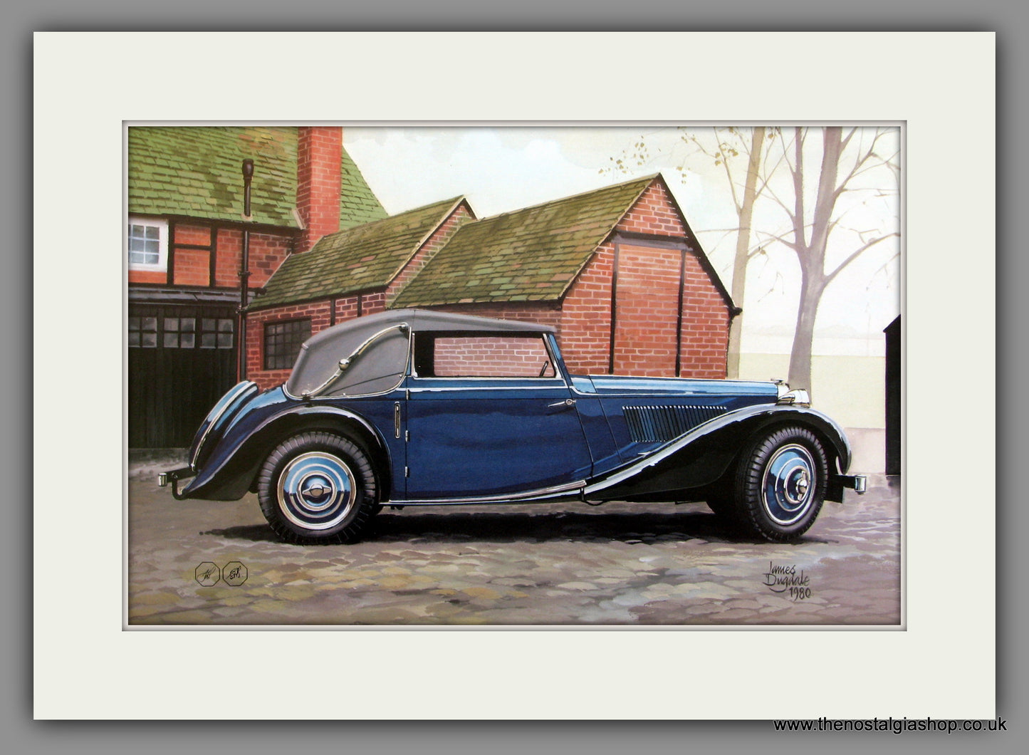 MG SA Tickford. Classic Large Car Print. Mounted.