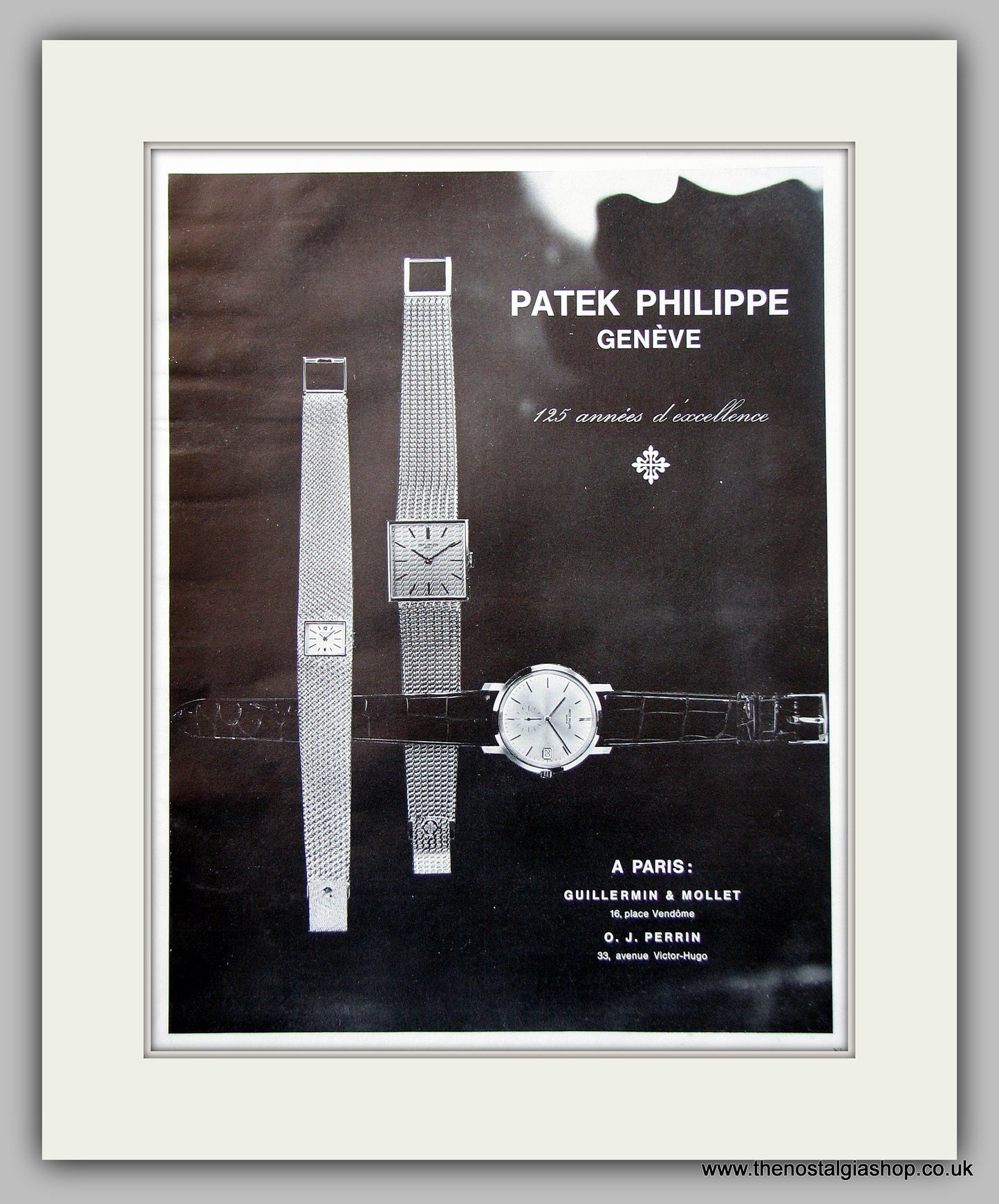 Patek Philippe Geneve Watch French Original Advert 1964 (ref AD6878)