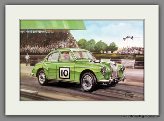 MG Magnette. Classic Large Car Print. Mounted.