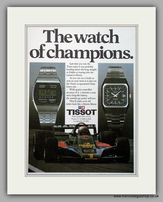 Tissot Quartz Watches Original Advert 1979 (ref AD6895)
