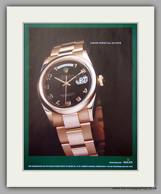 Rolex Oyster Perpetual Day-Date Watch Original Advert 2004 (ref AD6904)