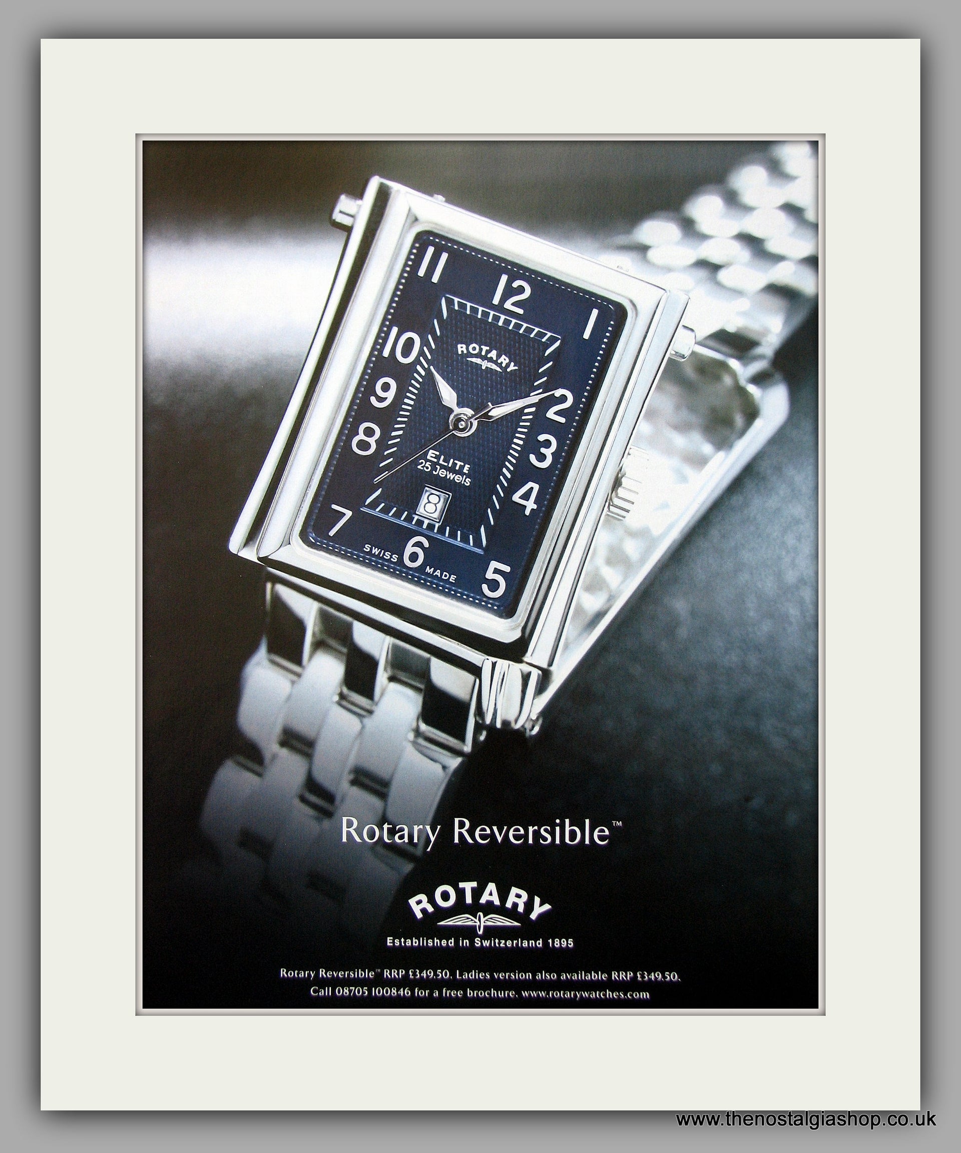 Wristwatch Annual 2002 洋書　時計 Rotary Reversible Watch Original Advert 2002 (ref AD6907) – The