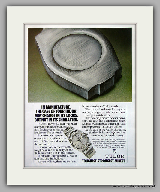 Tudor Prince Quartz Watch Original Advert 1984 (ref AD6909)