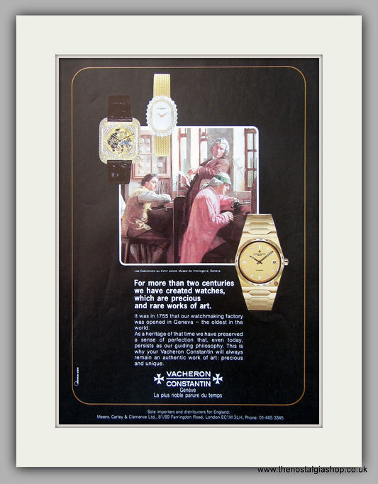 Vacheron Constantin Watch Original Advert 1980 (ref AD6916)
