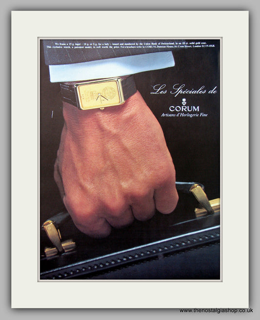 Corum  Watch Original Advert 1979 (ref AD6922)