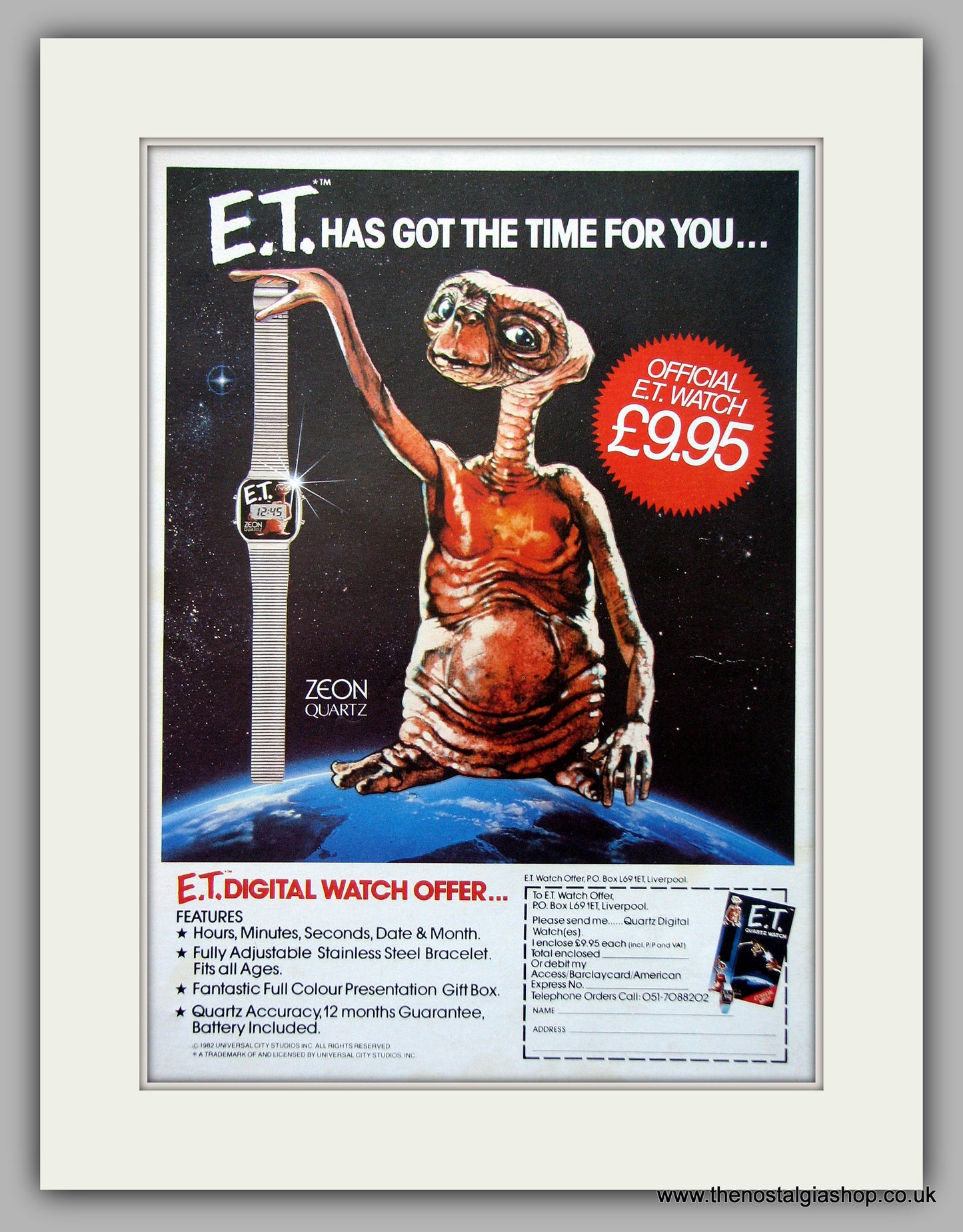 Zeon Quartz E.T. Digital Watch Offer Original Advert 1983 (ref AD6925)