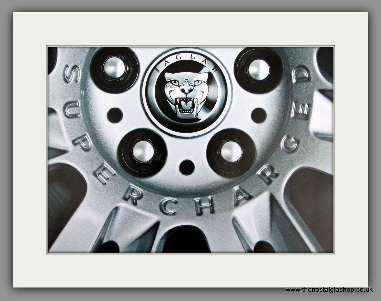 Jaguar Supercharged. Mounted Print.