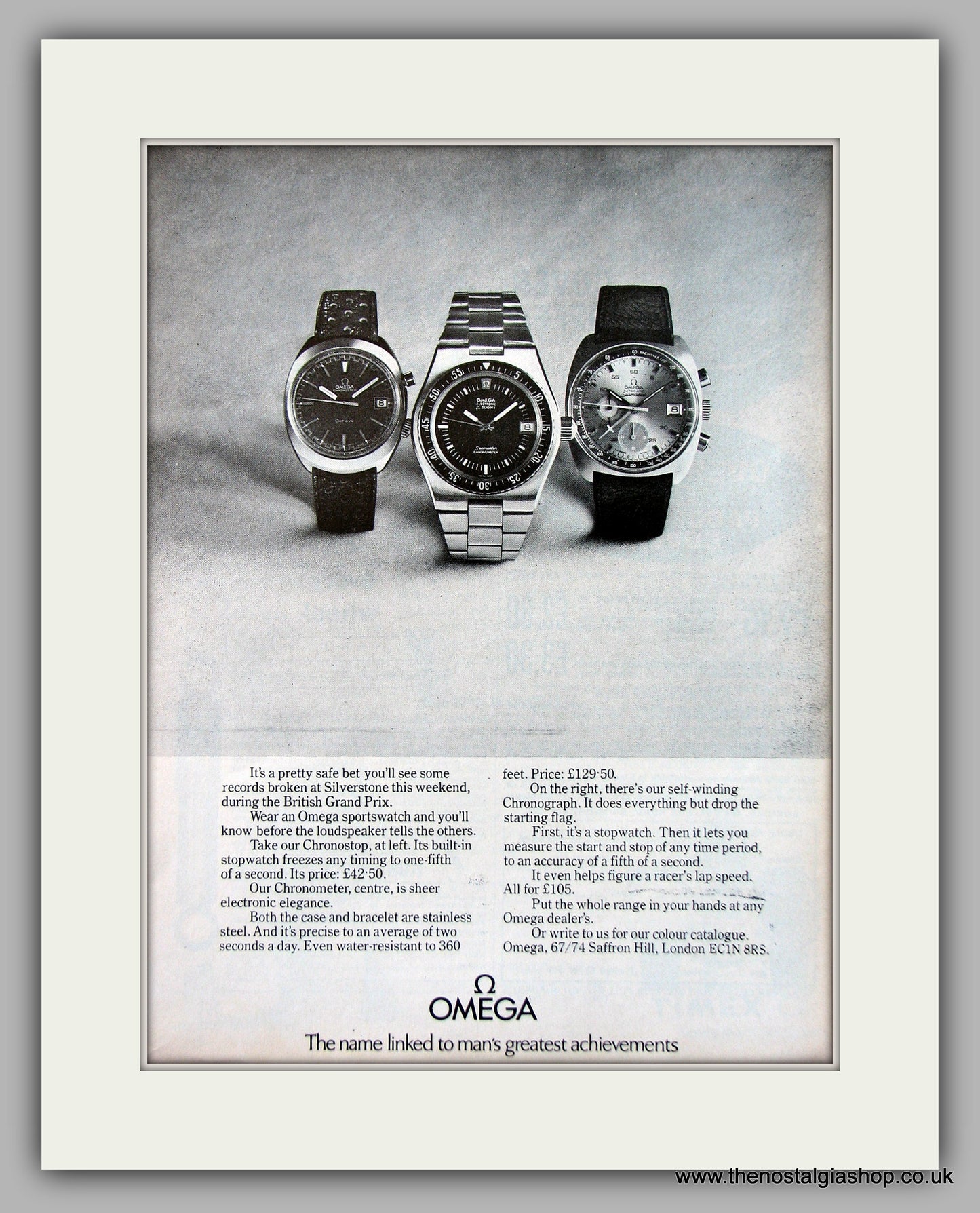 Omega Sportswatch Original Advert 1973 (ref AD6930)