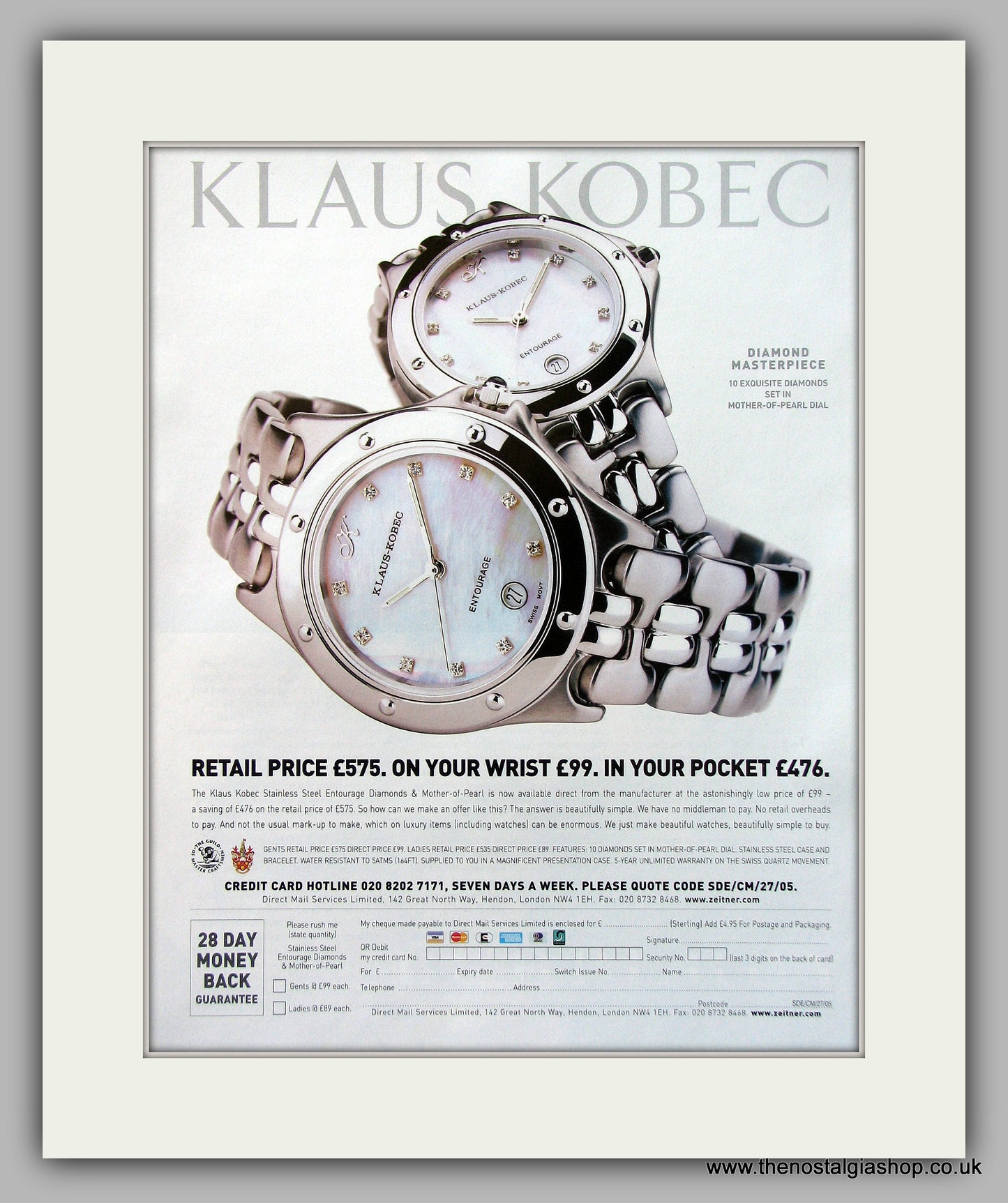 Klaus Kobec Stainless Steel Watches Original Advert 1981 (ref AD6936)