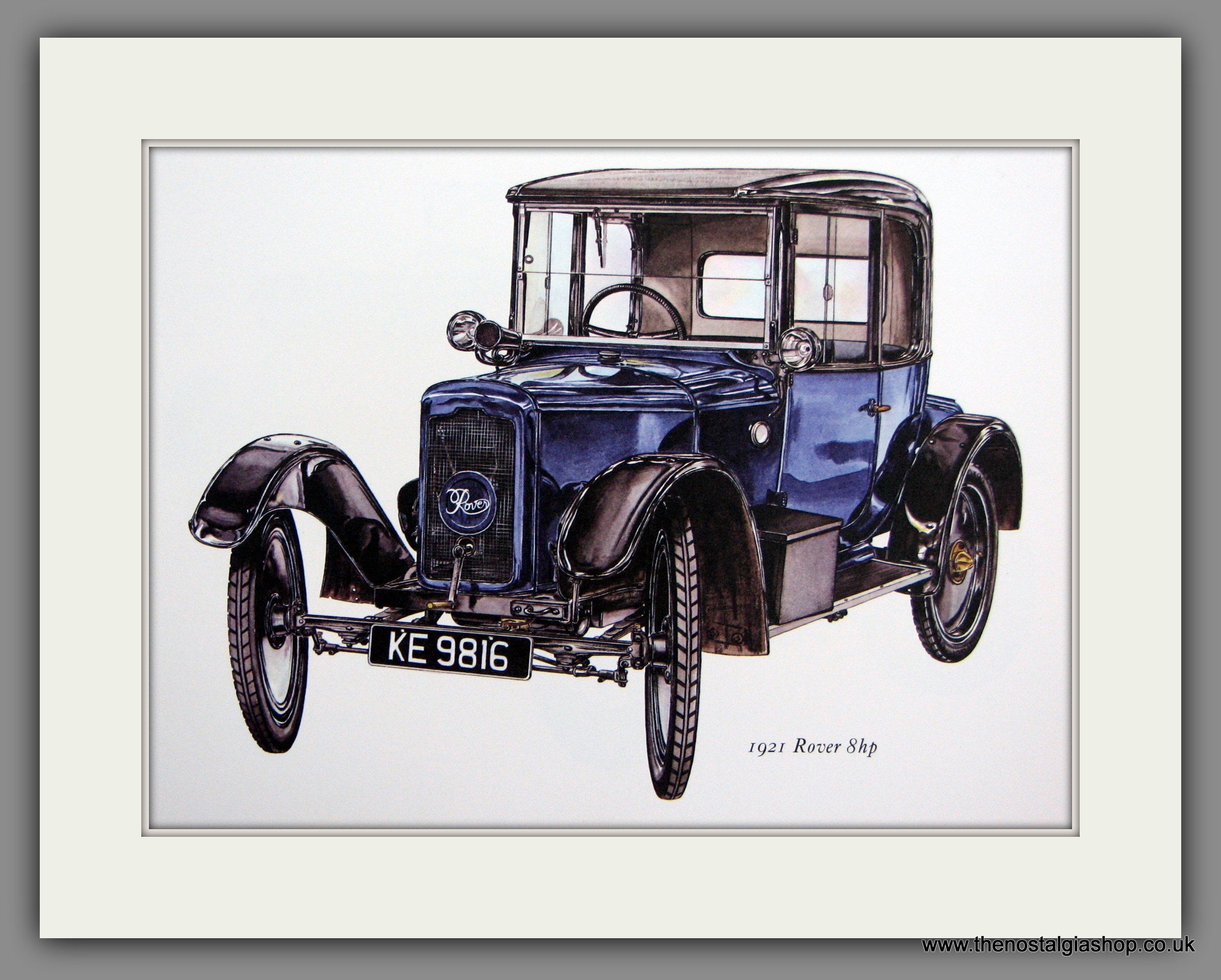 Rover 8hp 1921. Mounted Print. – The Nostalgia Shop