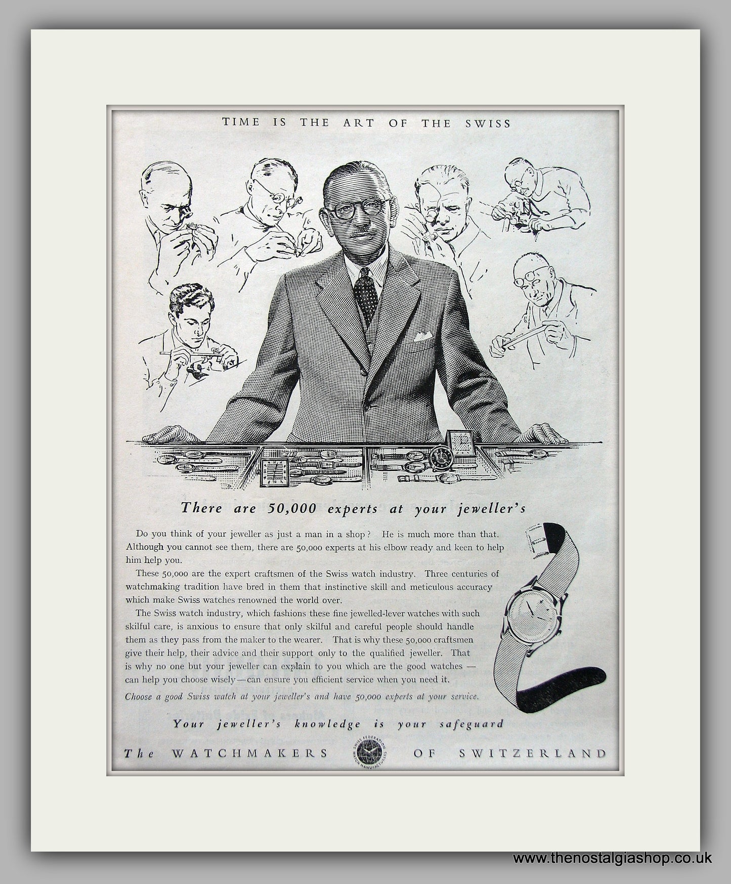 Watchmakers Of Switzerland Original Advert 1952 (ref AD6940)