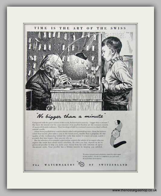 Swiss Watches Original Advert 1951 (ref AD6944)