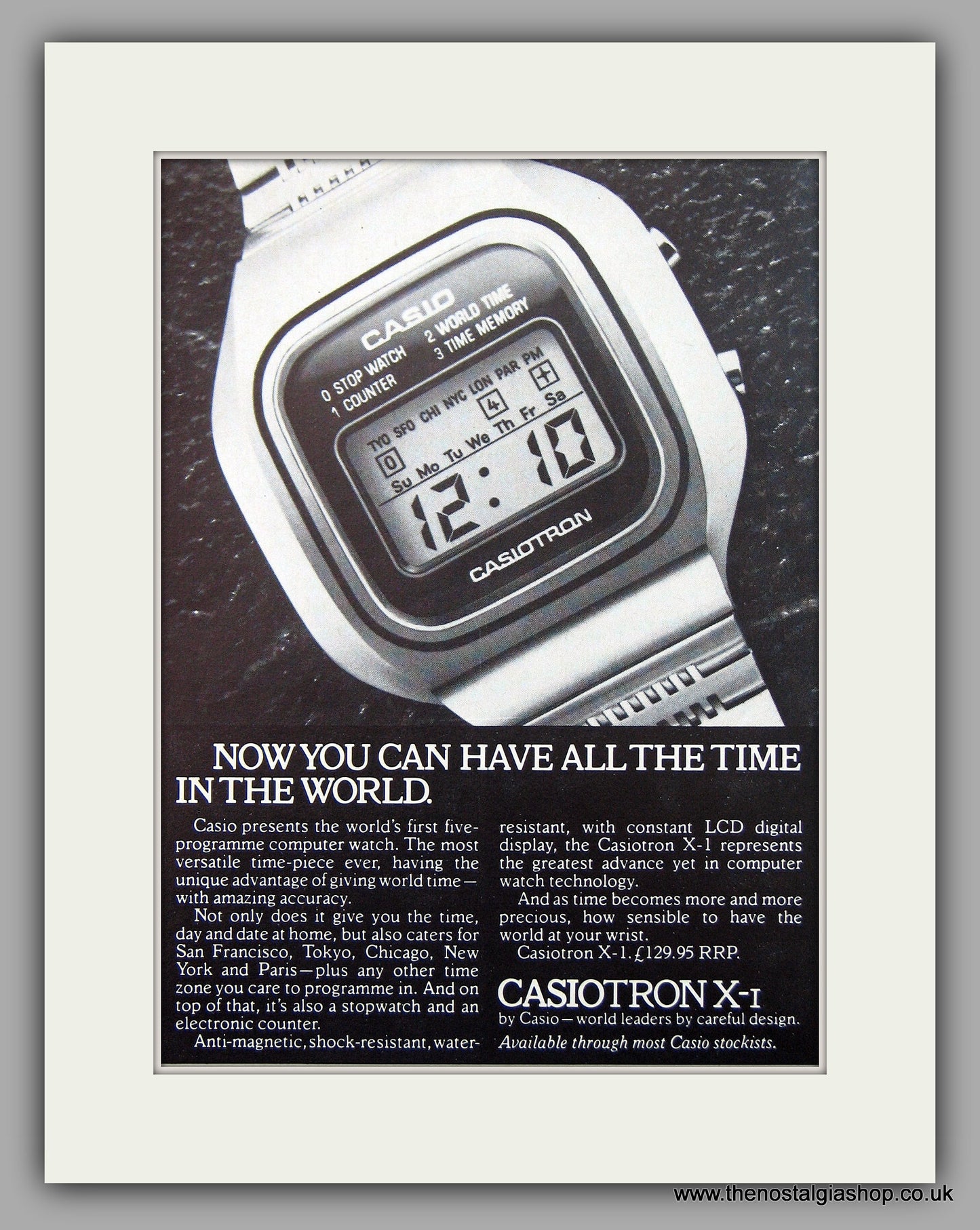 Casiotron X-1 Watches Original Advert 1977 (ref AD6945)