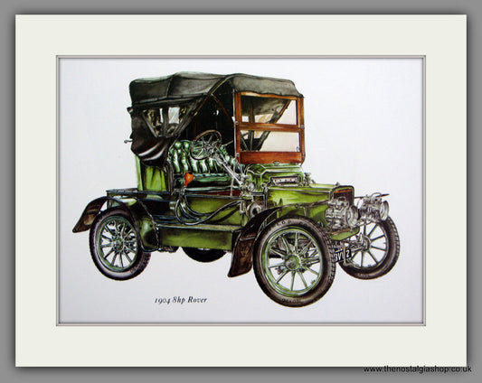 Rover 8hp 1904. Mounted Print.