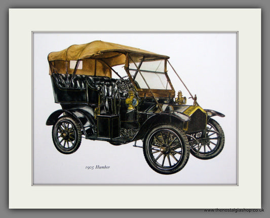 Humber 1905. Mounted Print.