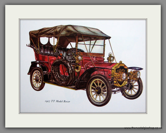 Rover TT Model 1907. Mounted Print.