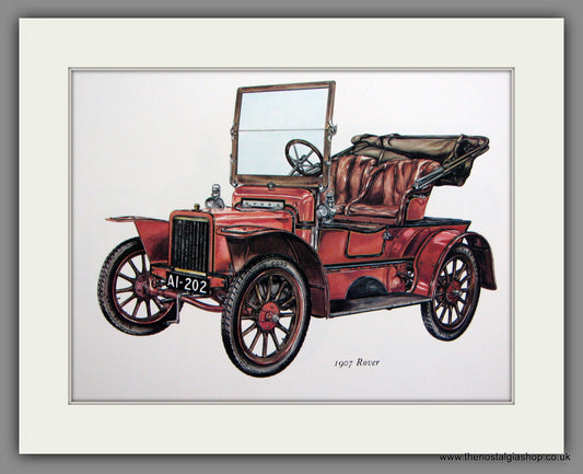 Rover 1907. Mounted Print.