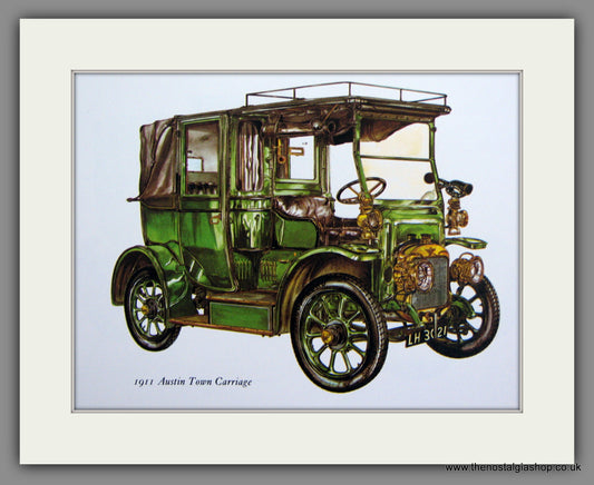 Austin Town Carriage 1911. Mounted Print.