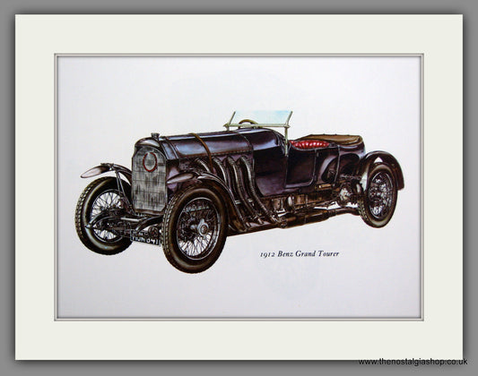 Benz Grand Tourer 1912. Mounted Print.