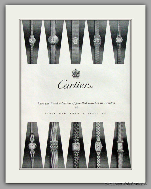 Cartier Watch Original Advert 1958 (ref AD7768)