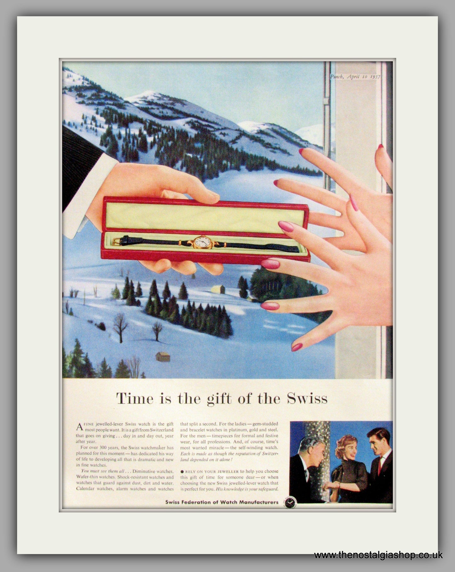 Swiss Watches. Original Advert 1957 (ref AD7985)