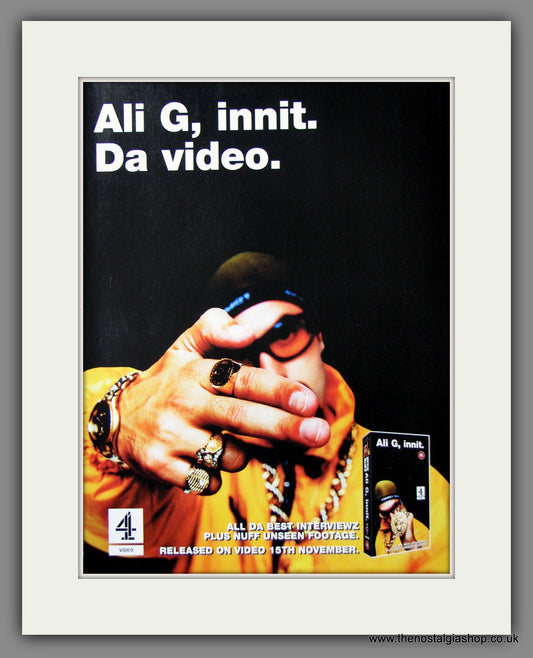 Ali G, Innit Da Video. 1999 Original Advert (ref AD54746)