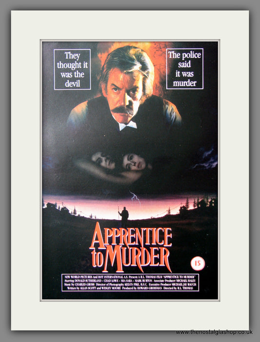 Apprentice To Murder. 1989 Original Advert (ref AD54749)