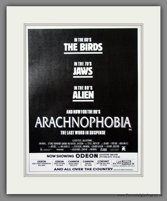 Arachnophobia. 1991 Original Advert (ref AD54753)