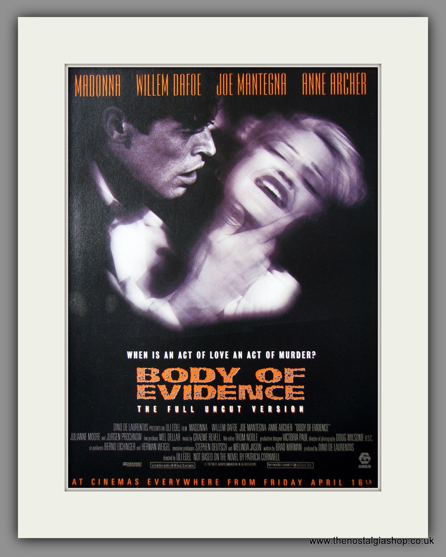 Body Of Evidence. 1993 Original Advert (ref AD54760)