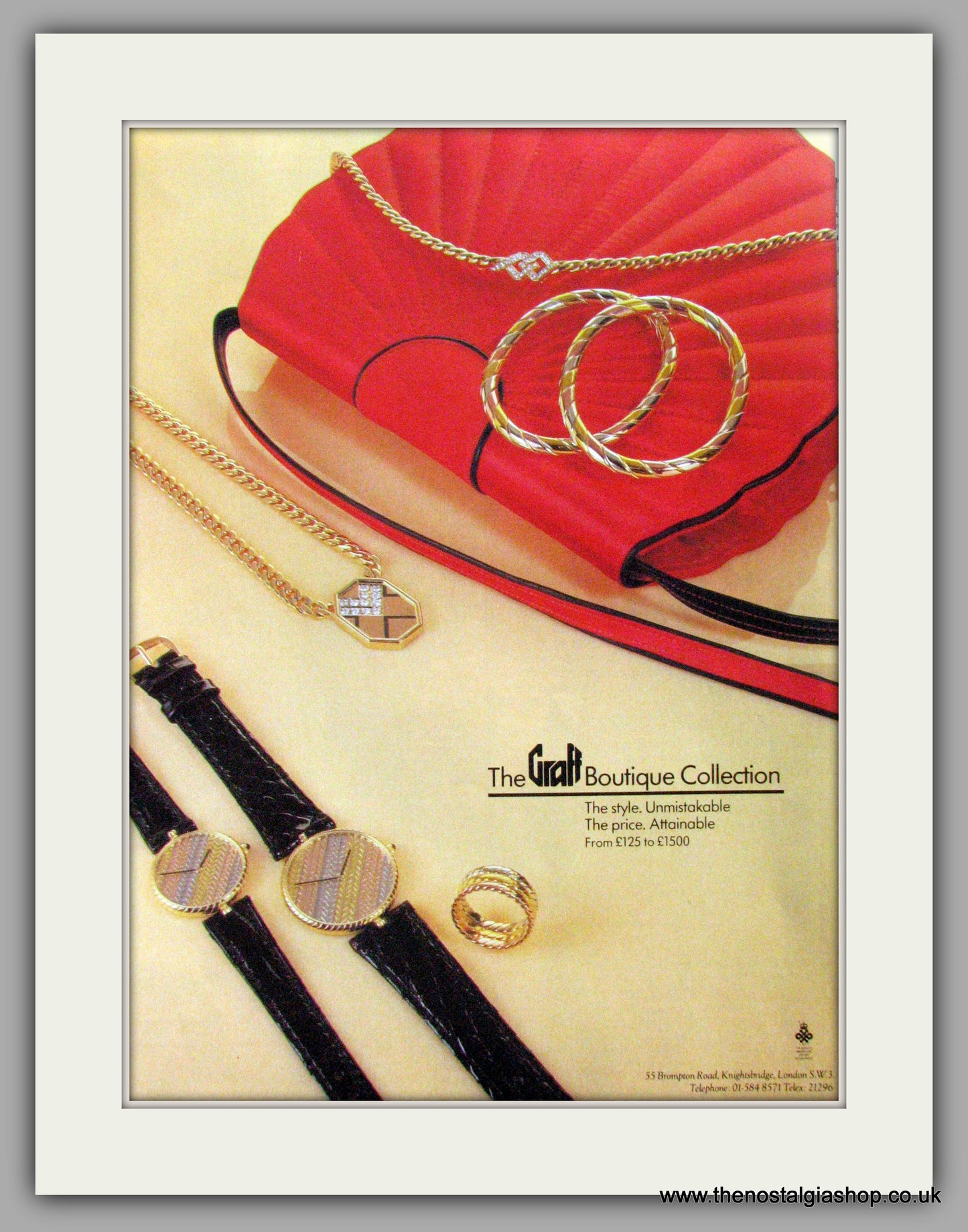Graff Boutique Collection Watches. Original Advert 1979 (ref AD50133)