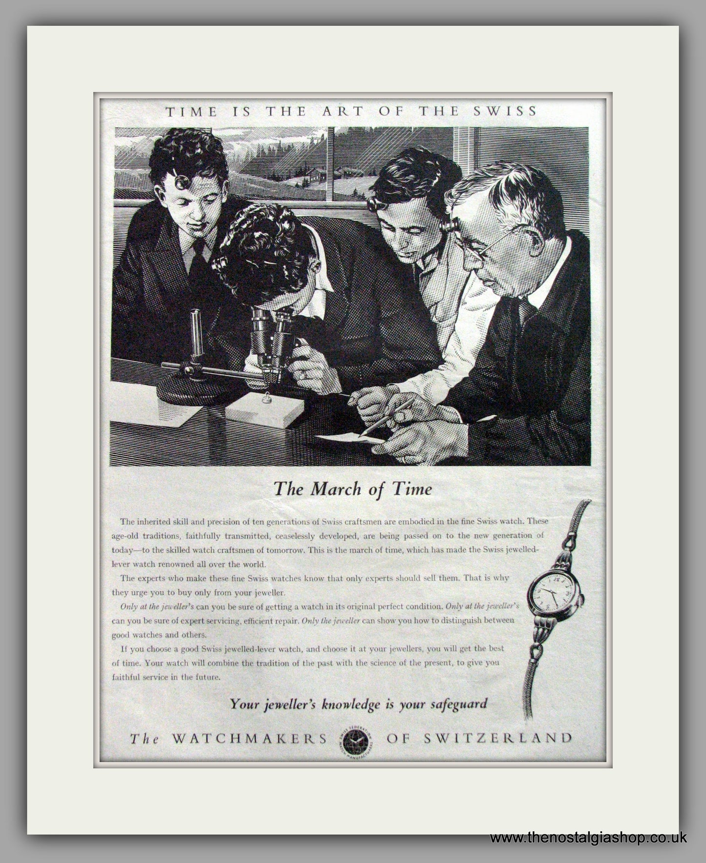 Swiss Watch Makers. Original Advert 1952 (ref AD50145)