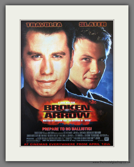 Broken Arrow. Travolta, Slater. 1996 Original Advert (ref AD54530)