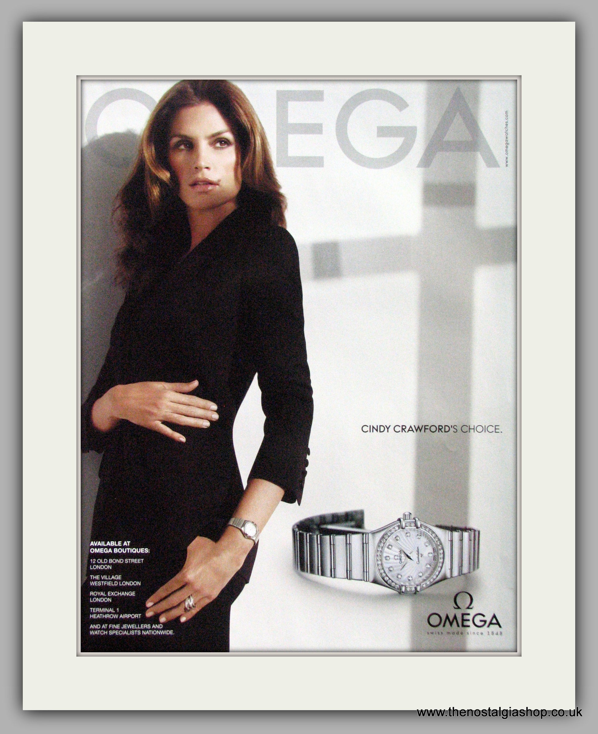 Omega Shop Omega Bond Street Omega Watches Cindy Original Advert