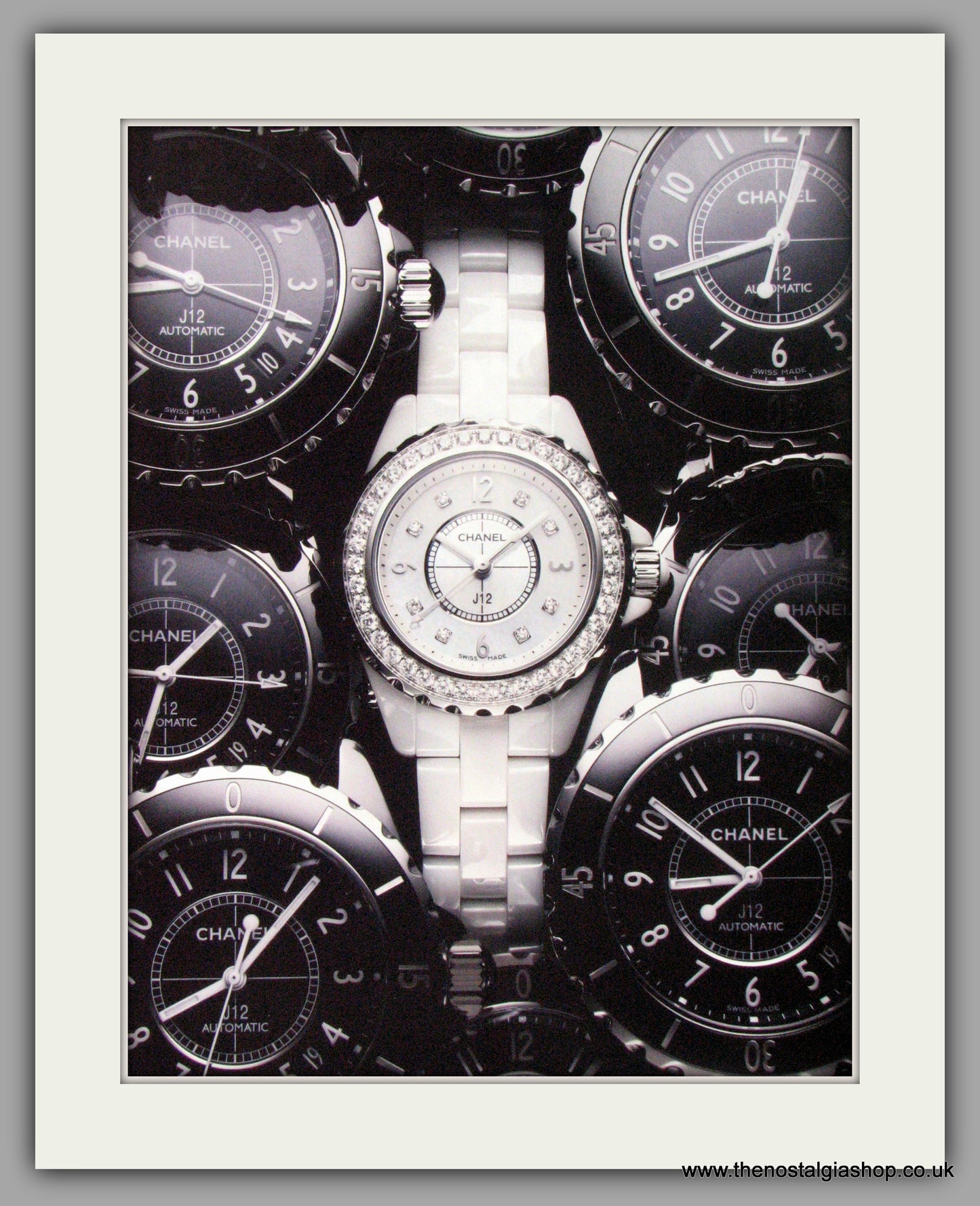 Chanel J 12 Automatic Watch. Original Double Advert 2010 (ref AD50170)