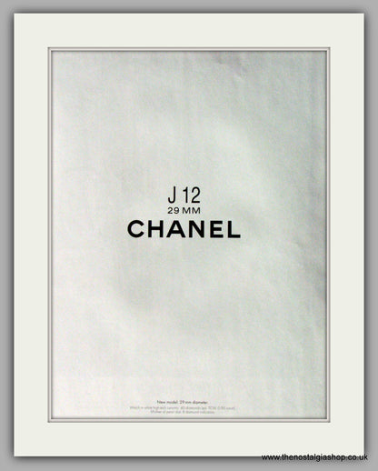 Chanel J 12 Automatic Watch. Original Double Advert 2010 (ref AD50170)
