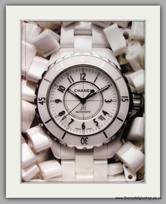 Chanel J 12 Automatic Watch. Original Double Advert 2009 (ref AD50171)