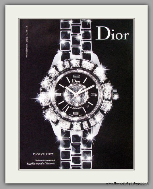 Dior Christal Automatic Watch. Original Double Advert 2009 (ref AD50174)