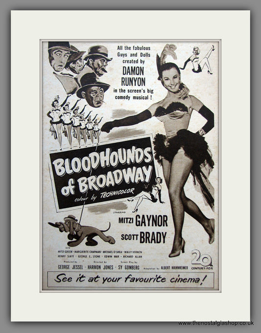 Bloodhounds Of Broadway. 1952 Original Advert (ref AD54660)