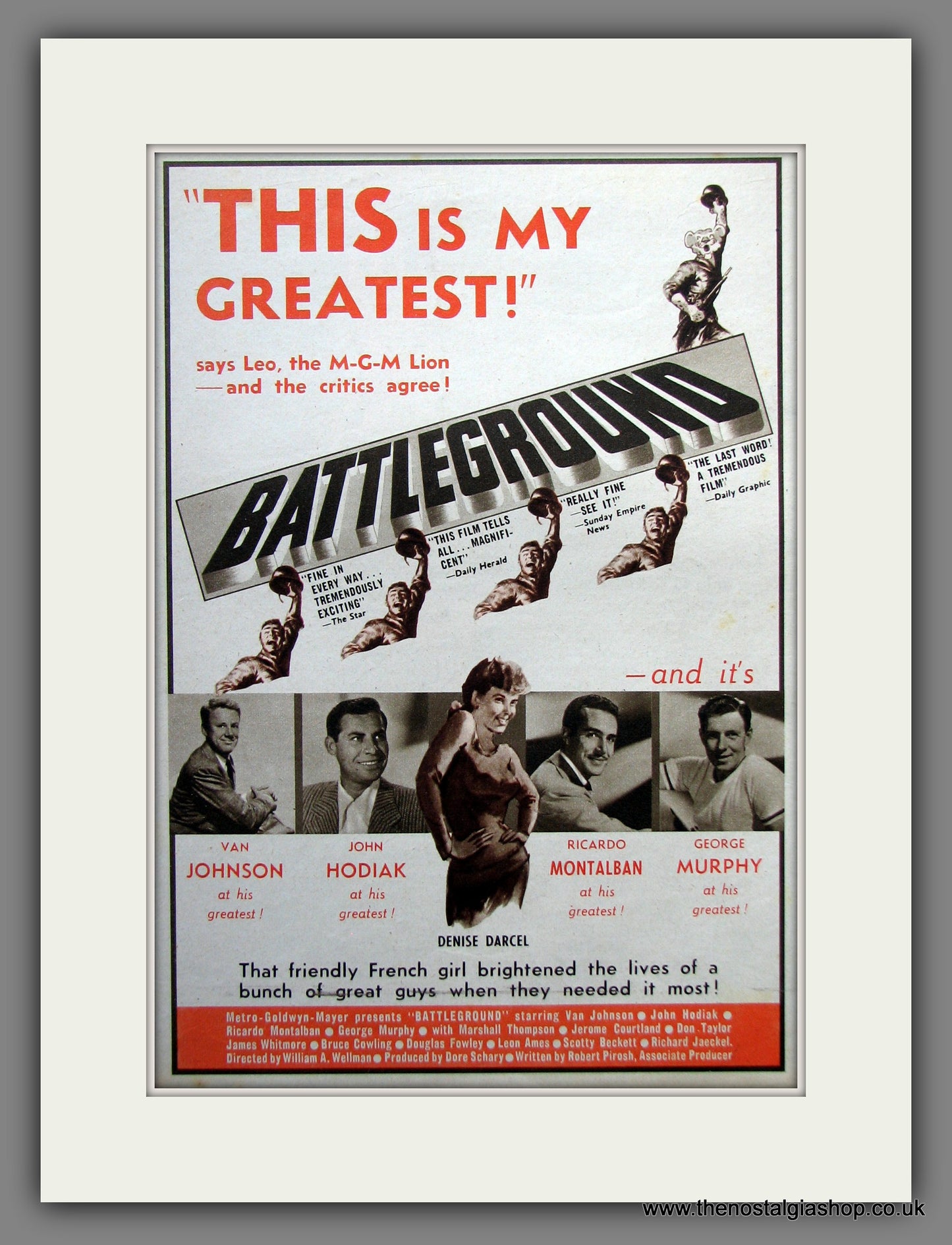 Battleground. 1950 Original Advert (ref AD54661)