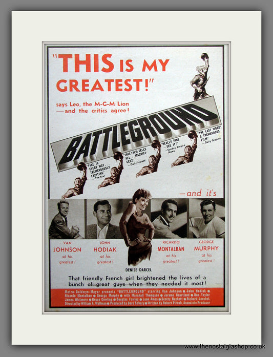 Battleground. 1950 Original Advert (ref AD54661)